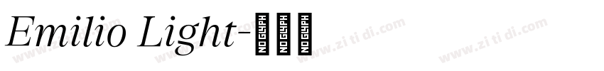 Emilio Light字体转换